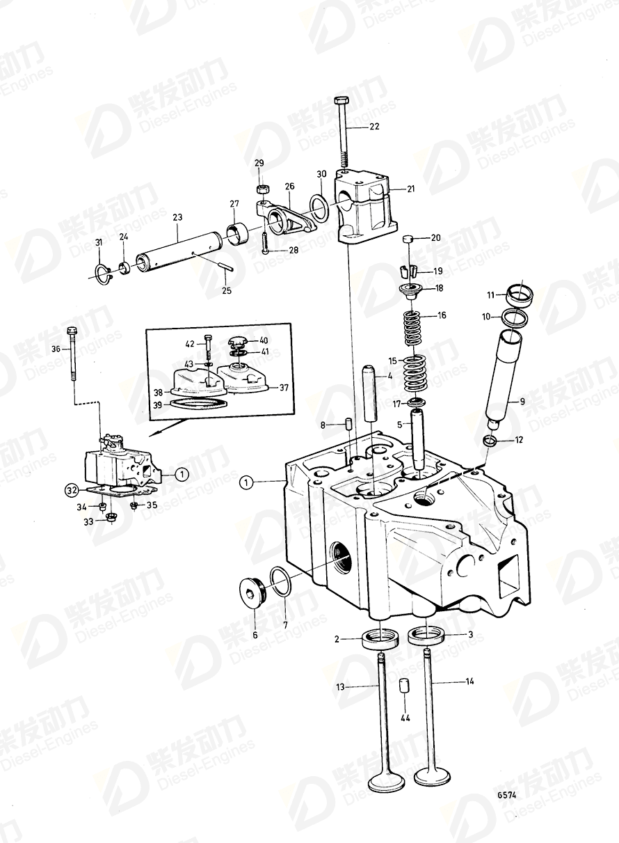 VOLVO Cylinder Head 3803041 Drawing VOLVO Cylinder Head 3803041 Drawing